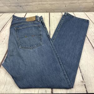 Polo Ralph Lauren Hampton Straight Jeans Mens 35x32 Classic Blue Wash‎ Relaxed